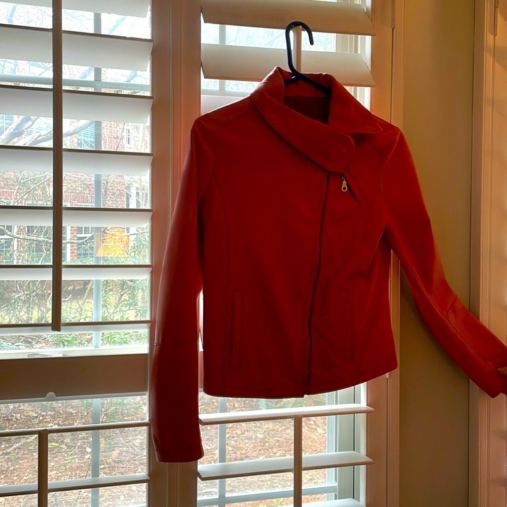 Fitted beautiful Italian leather jacket.  Very soft.  From Italy.